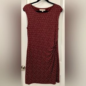 LOFT burgundy dress; Size Large Petite